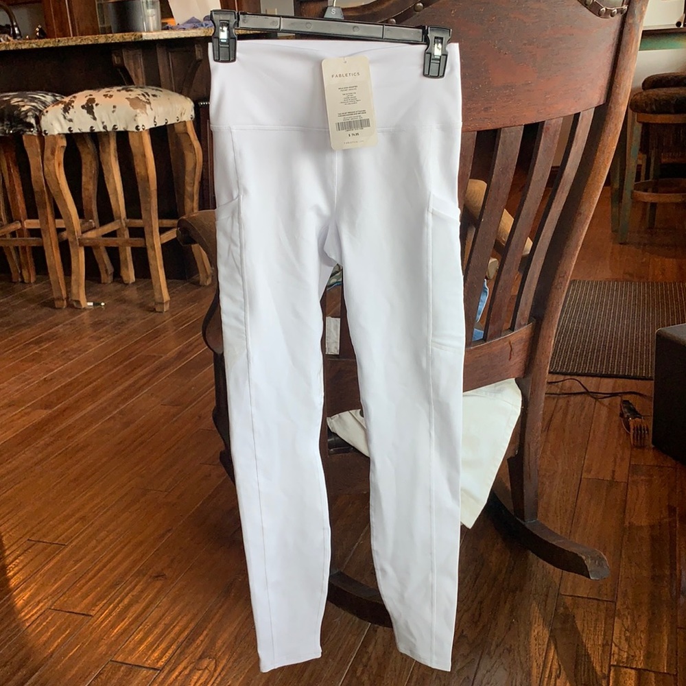 Fabletics all white leggings size S